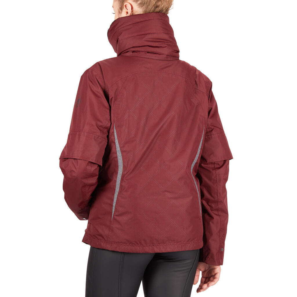Winter-Reitjacke Tosca wasserdicht Damen bordeaux