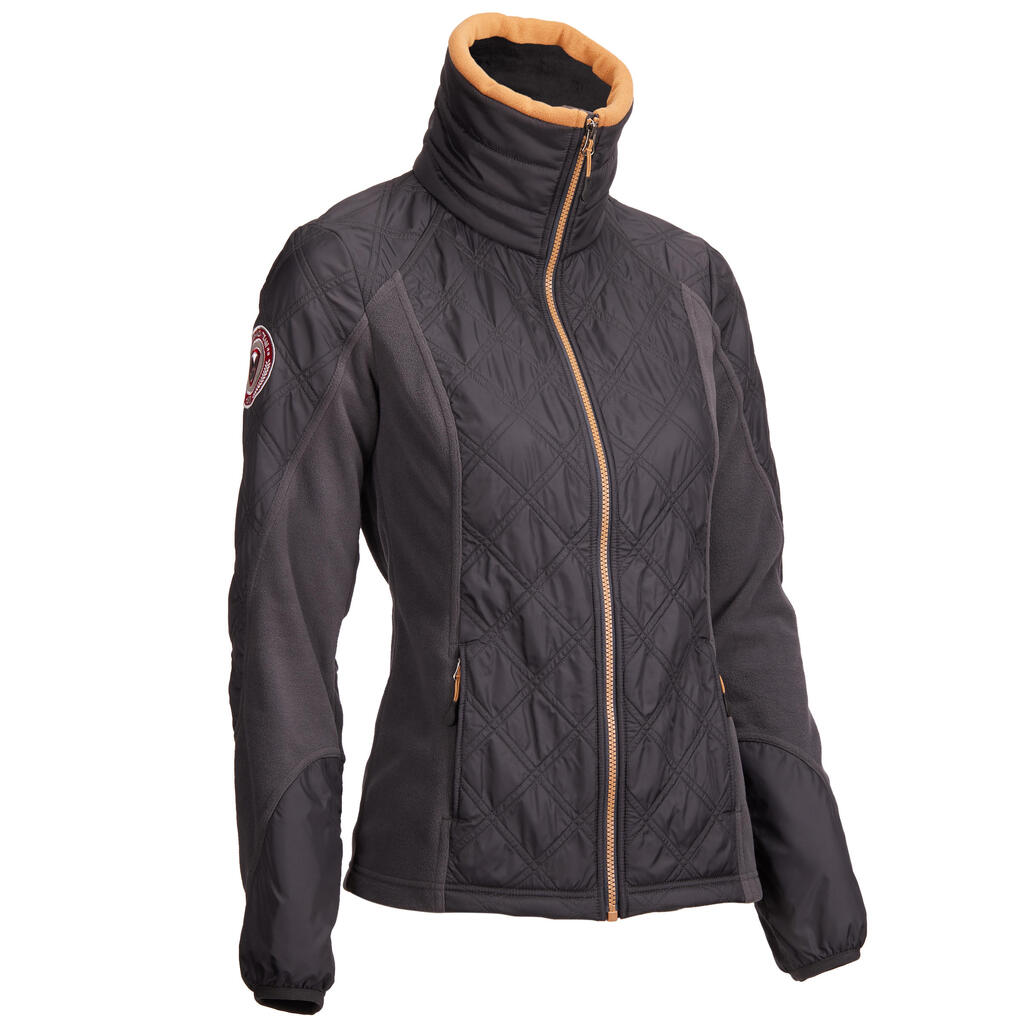 Fleecejacke 500 Warm Damen grau
