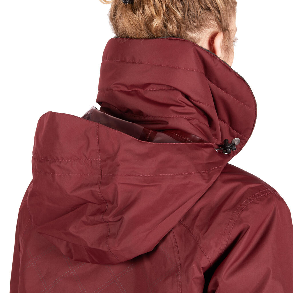 Winter-Reitjacke Tosca wasserdicht Damen bordeaux