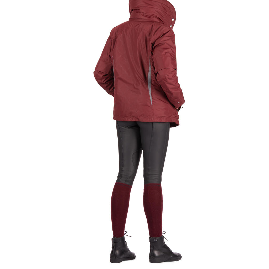 Winter-Reitjacke Tosca wasserdicht Damen bordeaux
