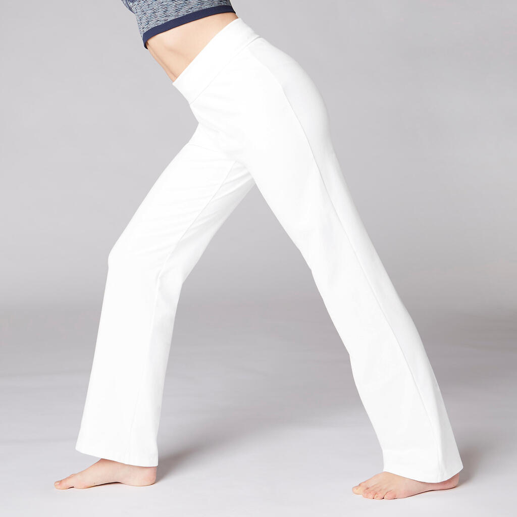 Women's Yoga Cotton Bottoms - White