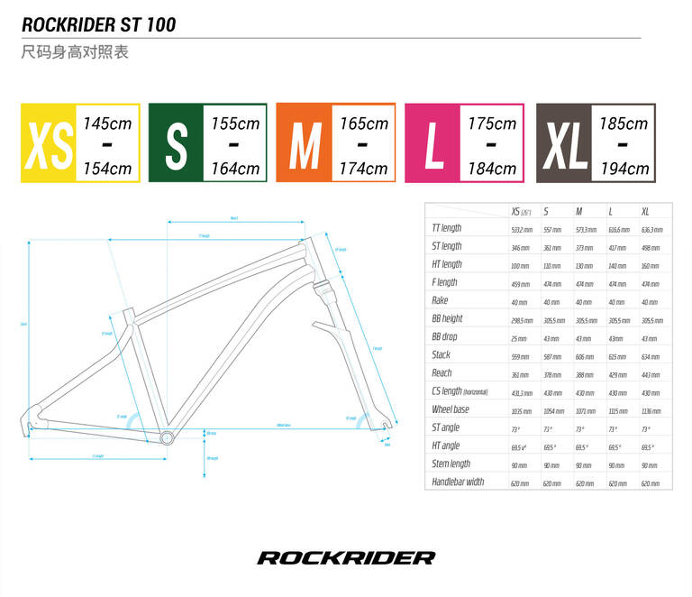 ROCKRIDER SPORT TRAIL 100 HITAM