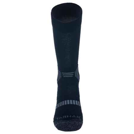 Kids' Intermediate Mid-Rise Basketball Socks Twin-Pack - Black