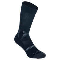 Kids' Intermediate Mid-Rise Basketball Socks Twin-Pack - Black