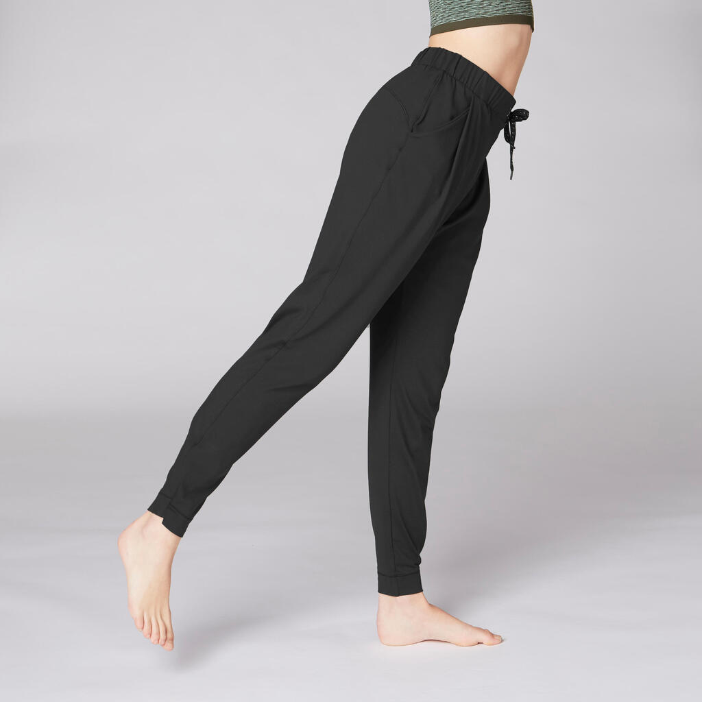 Yogahose Studio Damen schwarz