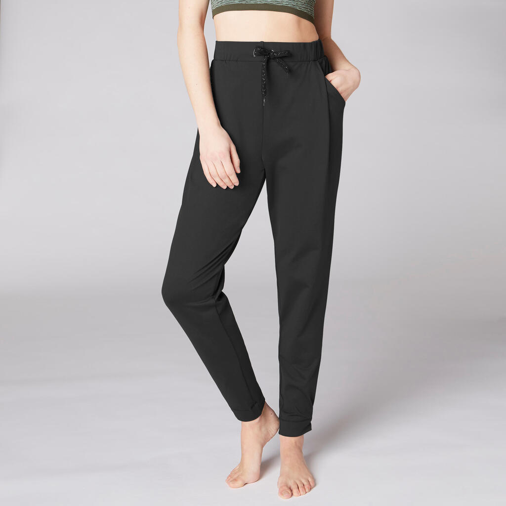 Yogahose Studio Damen schwarz
