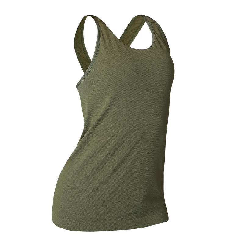 CAMISOLE YOGA DYNAMIQUE FEMME SANS COUTURES KAKI CAMISOLE YOGA DYNAMIQUE FEMME SANS COUTURES KAKI