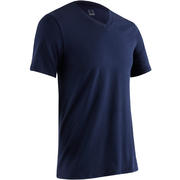 Men's Gym T-Shirt Slim Fit 500 - Navy Blue