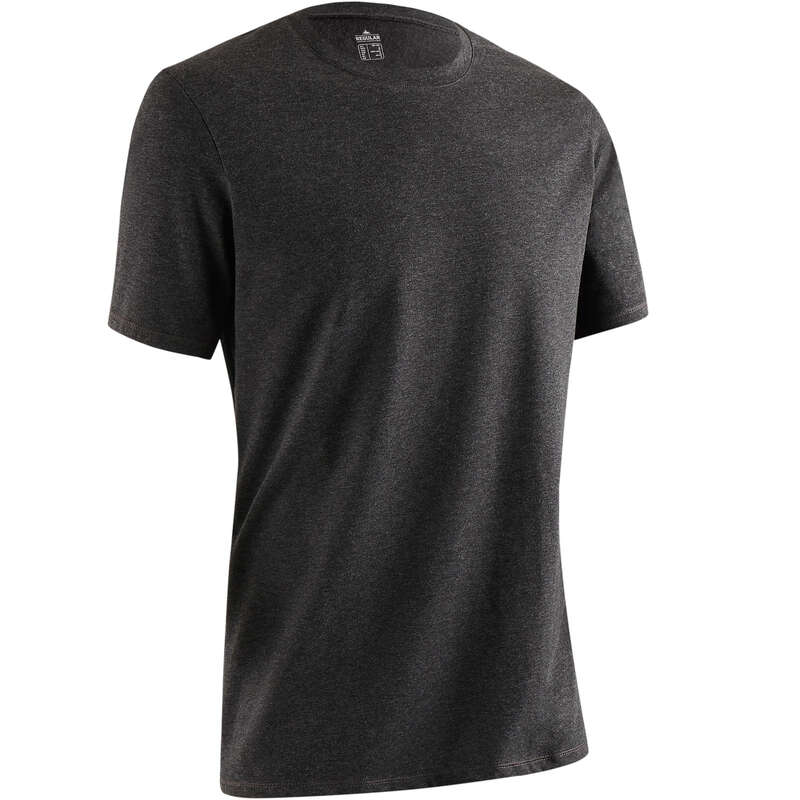 MAN GYM, PILATES APPAREL Clothing - TS500 Regular Gym - Dark Grey NYAMBA - Tops
