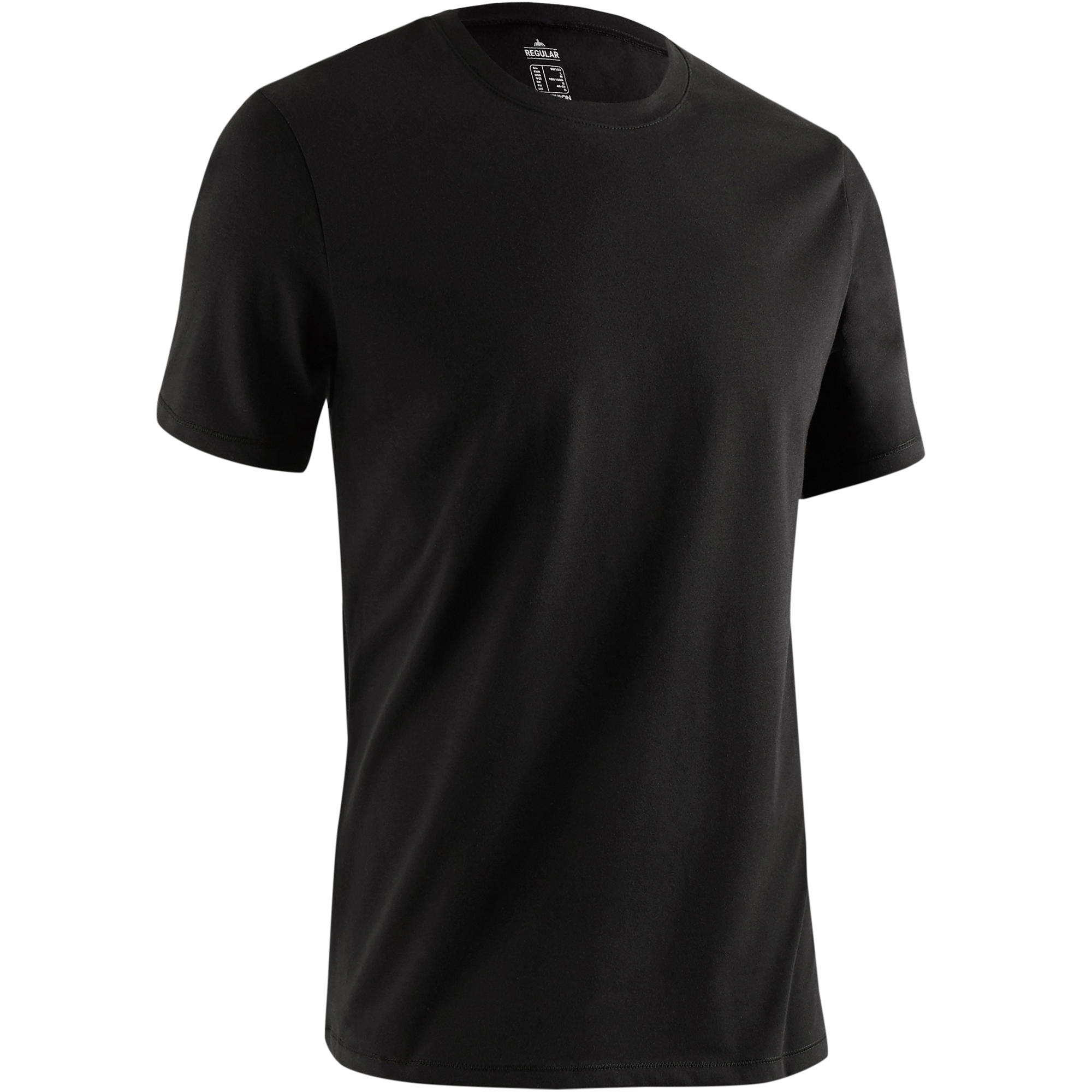 Men's Gym TShirt Regular Fit 500 Black
