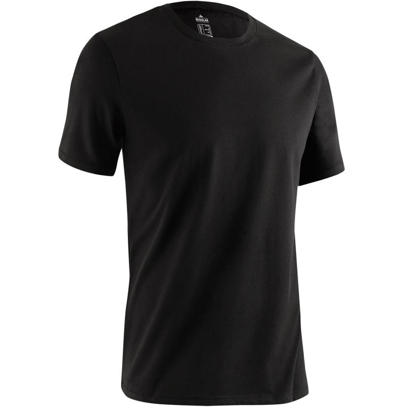 500 Regular-Fit Pilates & Gentle Gym T-Shirt - Black 500 Regular-Fit Pilates & Gentle Gym T-Shirt - Black