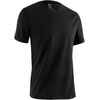 Pánske tričko 500 regular na cvičenie čierne