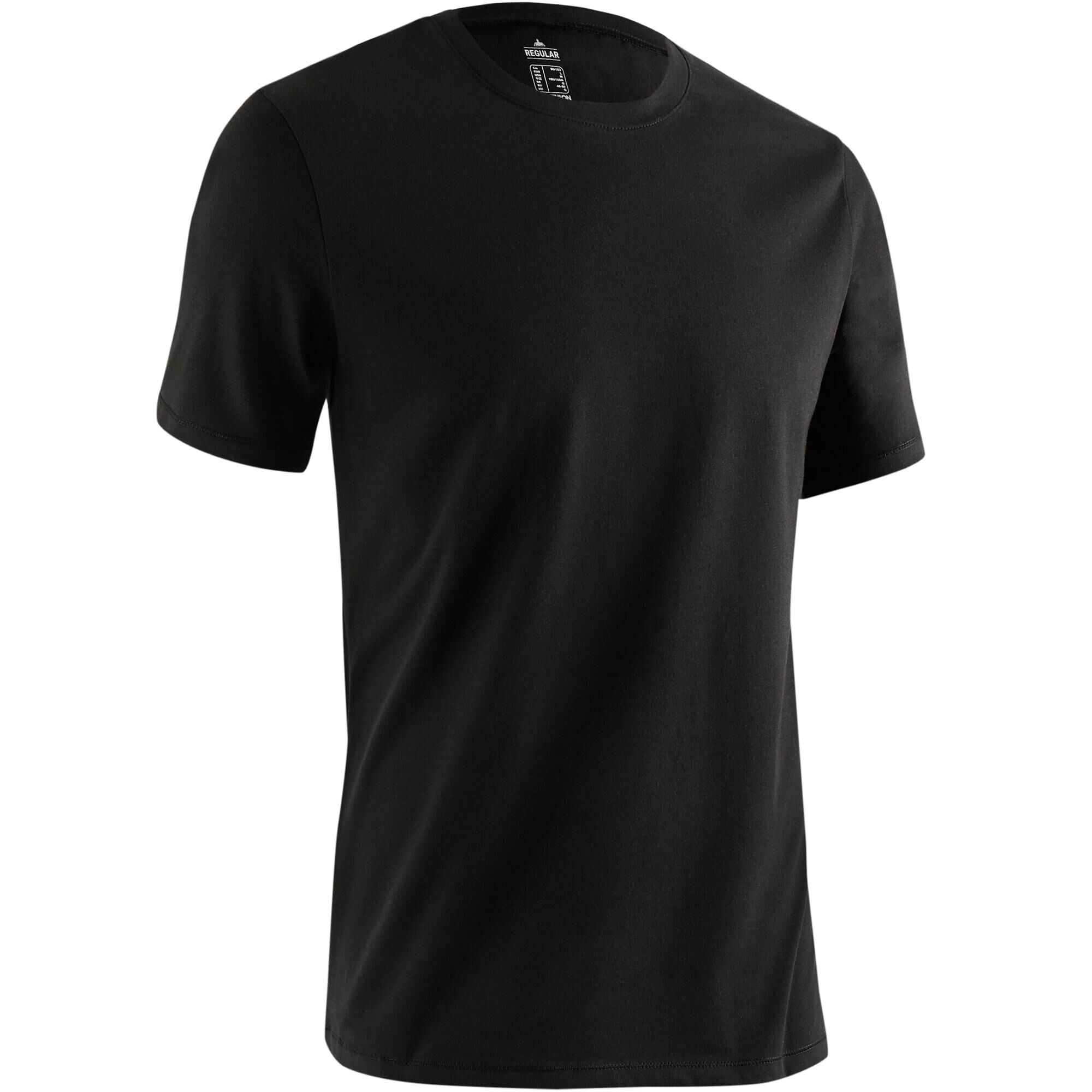 NYAMBA 500 Regular-Fit Pilates & Gentle Gym T-Shirt - Black