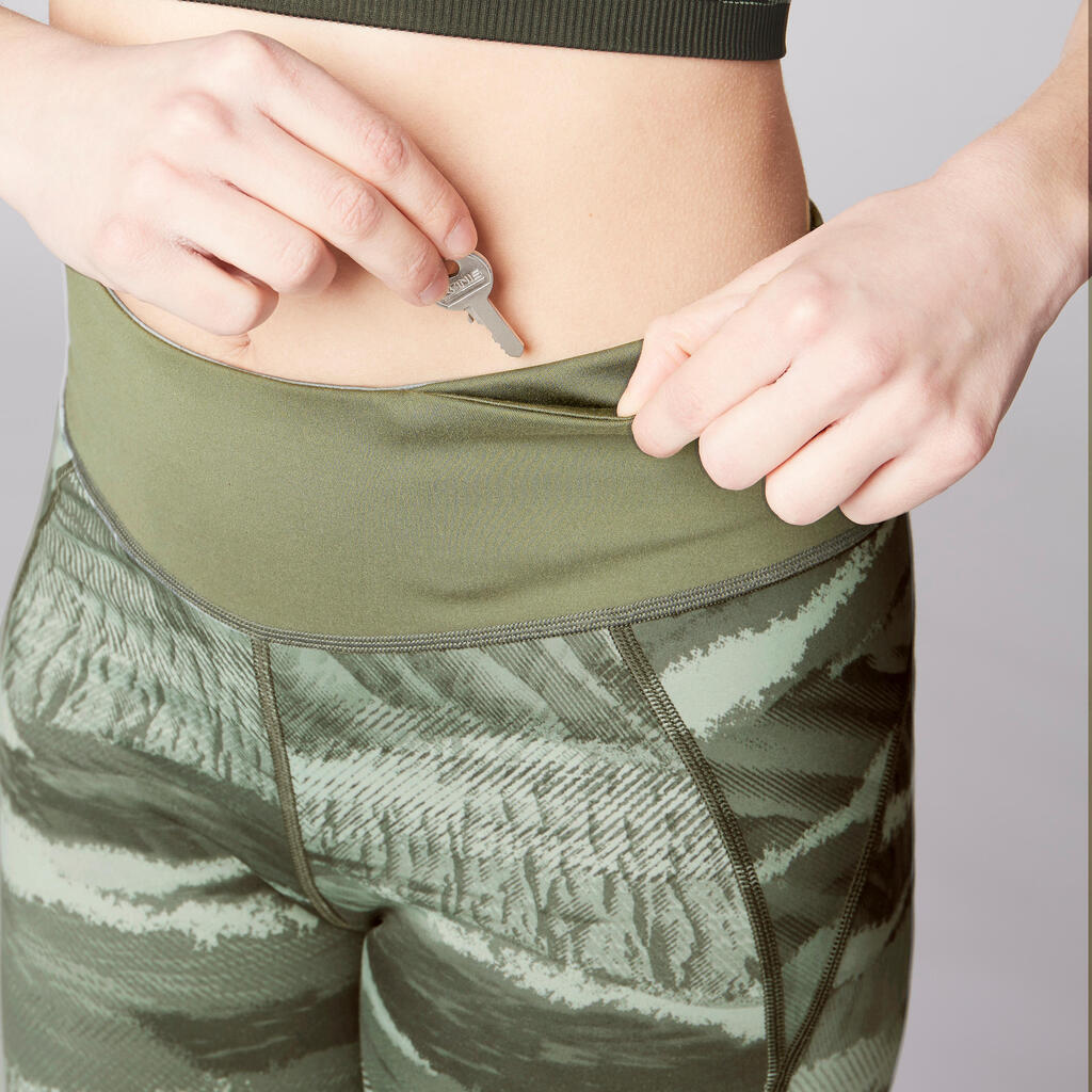 Leggings Yoga+ 920 wendbar Damen khaki