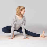 Women's Organic Cotton Gentle Yoga Leggings - Navy Blue