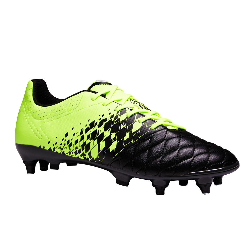 Agility 500 sg adult soft pitch football boots - black/yellow