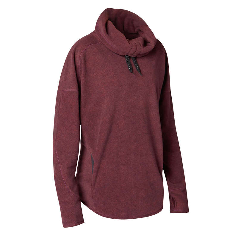 WOMAN YOGA APPAREL Clothing - Relaxation Fleece Yoga Sweat DOMYOS - By Sport
