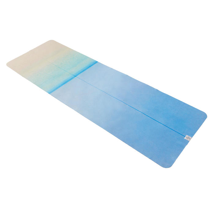 Serviette Yoga Antiderapante Gris Bleu