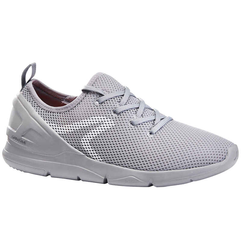 PW 100 Women's Urban Walking Shoes - Dark Grey - Decathlon