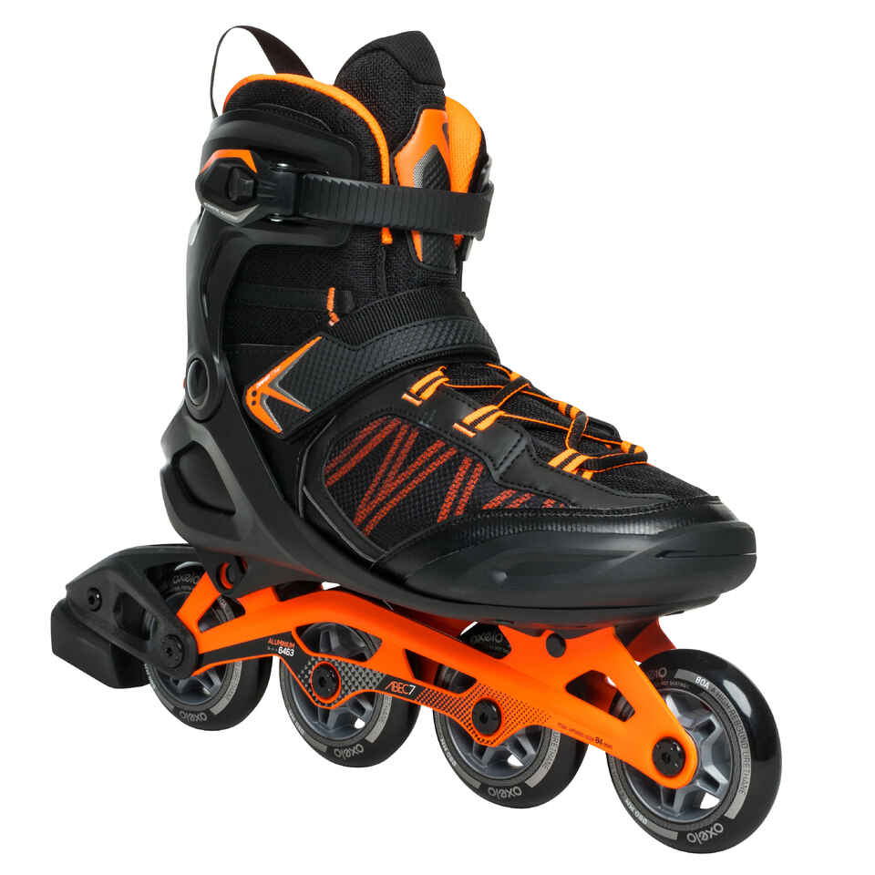 Inline Skates Inliner Fitness FIT 500 Herren acid Oxelo DECATHLON
