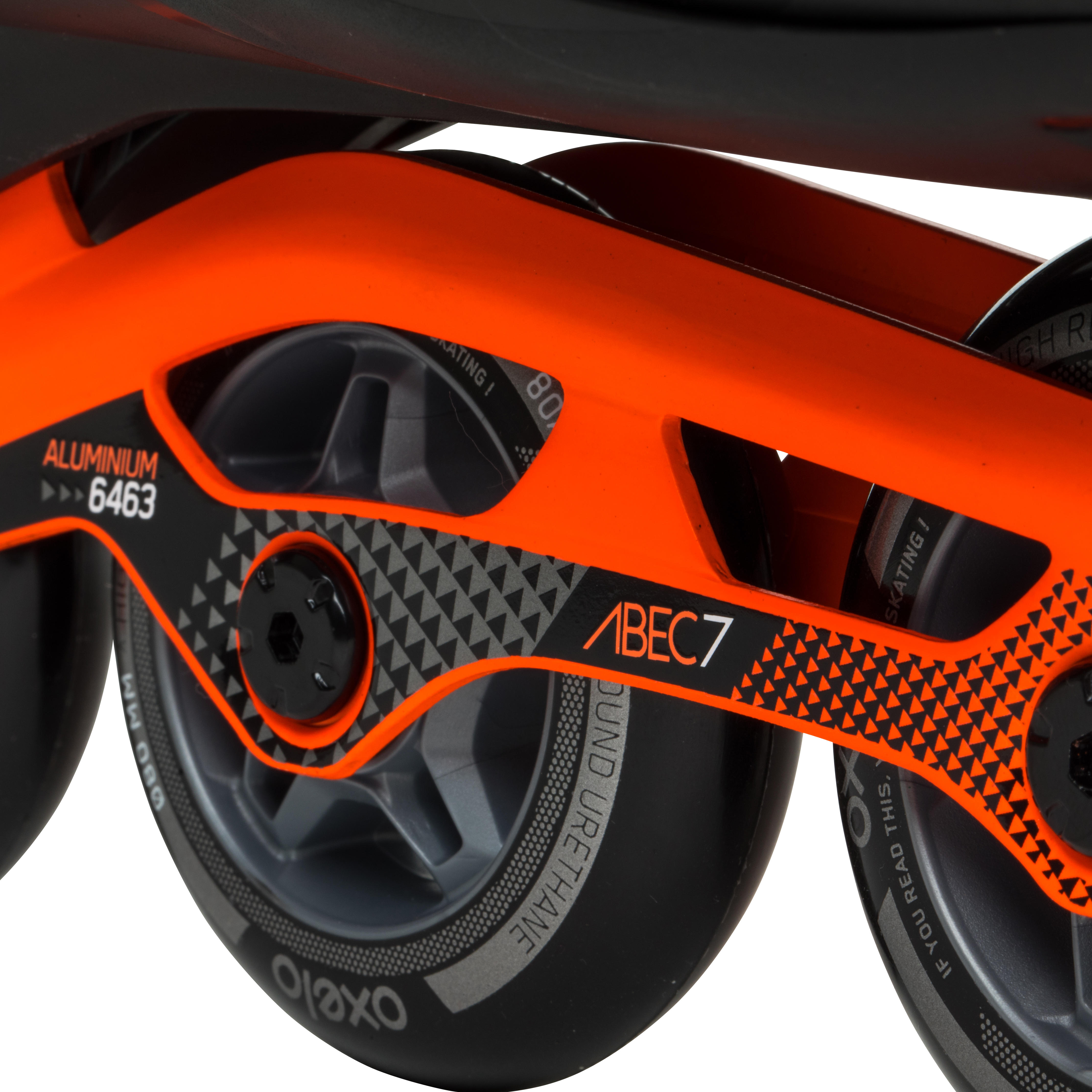 Ролики для фитнеса мужские светло-оранжевые FIT500 OXELO