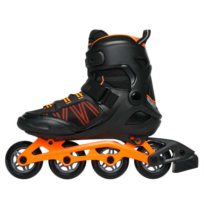 OXELO FIT500 Inline Fitness Skates Acid Orange Decathlon