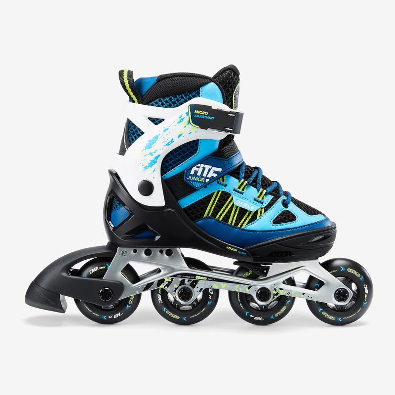 Inline Skates Inliner FIT 5 Kinder blau/weiß Decathlon