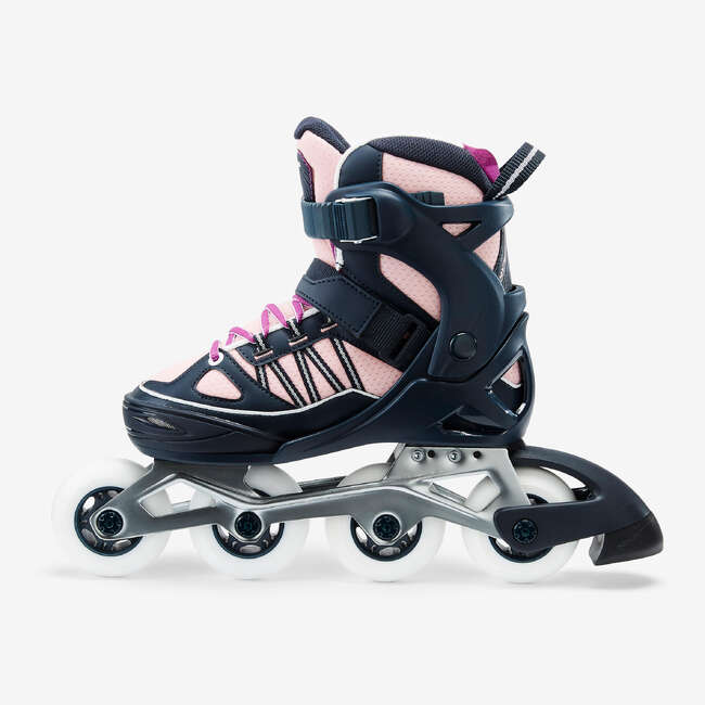 OXELO Fit 5 Jr Kids' Inline Fitness Skates Blue/Coral...