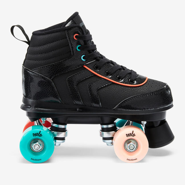 100 JR Quad Roller Skates Black