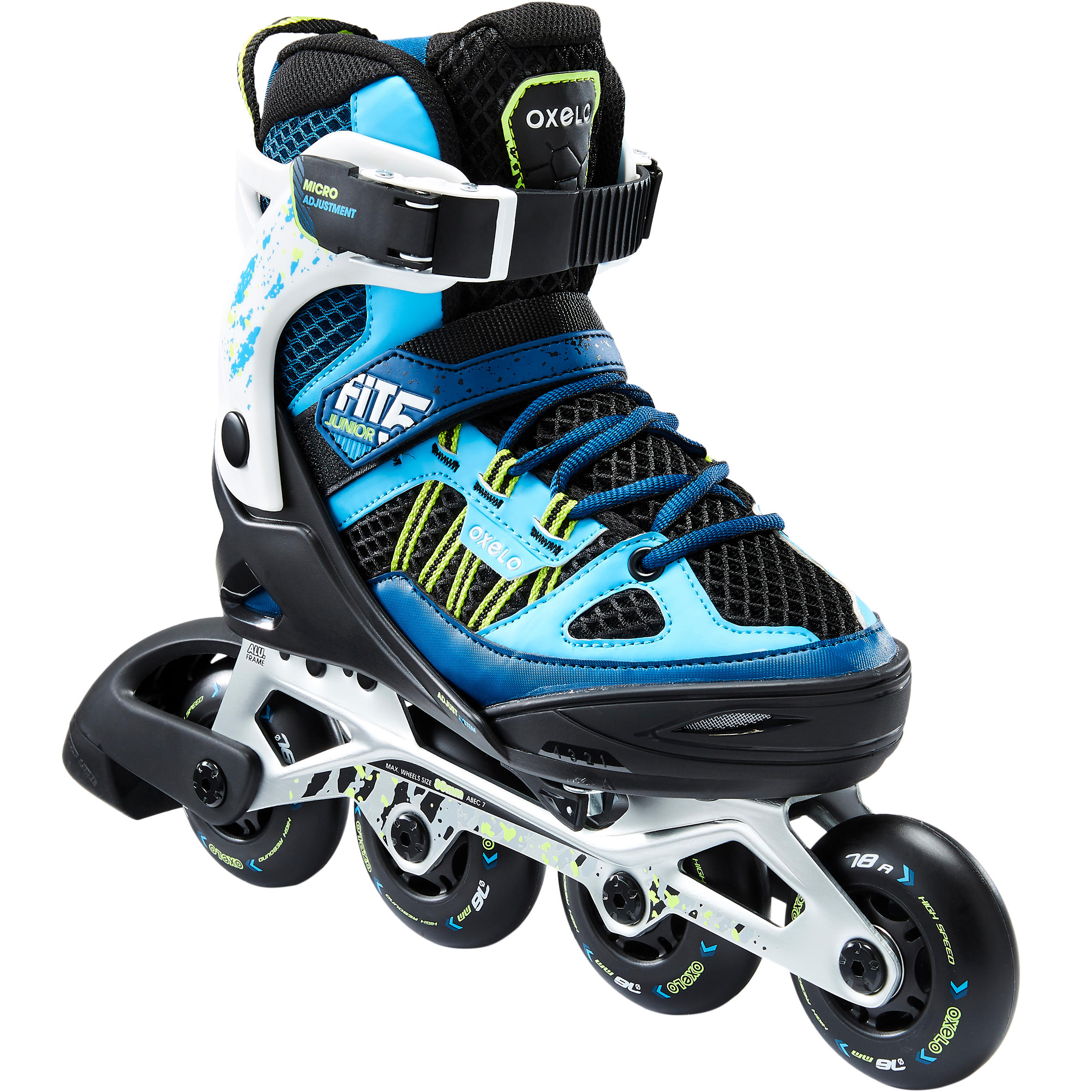 Patines Fitness niños FIT 5 Jr azul blanco - Decathlon