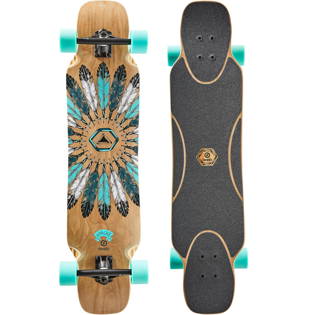 Flex drop deck bamboo longboard