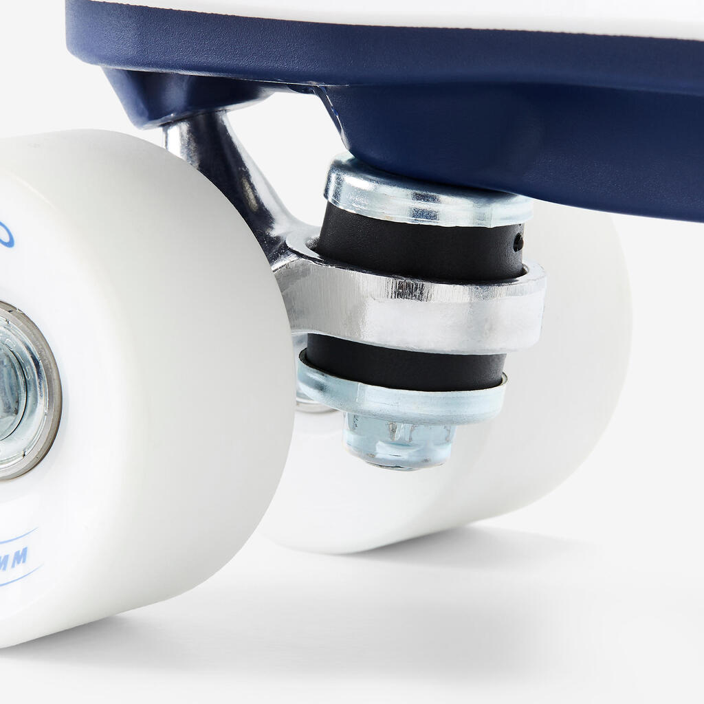 Patines de 4 ruedas artísticos para adulto Oxelo quad100  blanco - azul