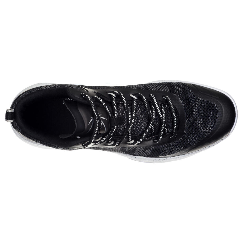 Basketballschuhe SC500 mid Herren/Damen grau/grün