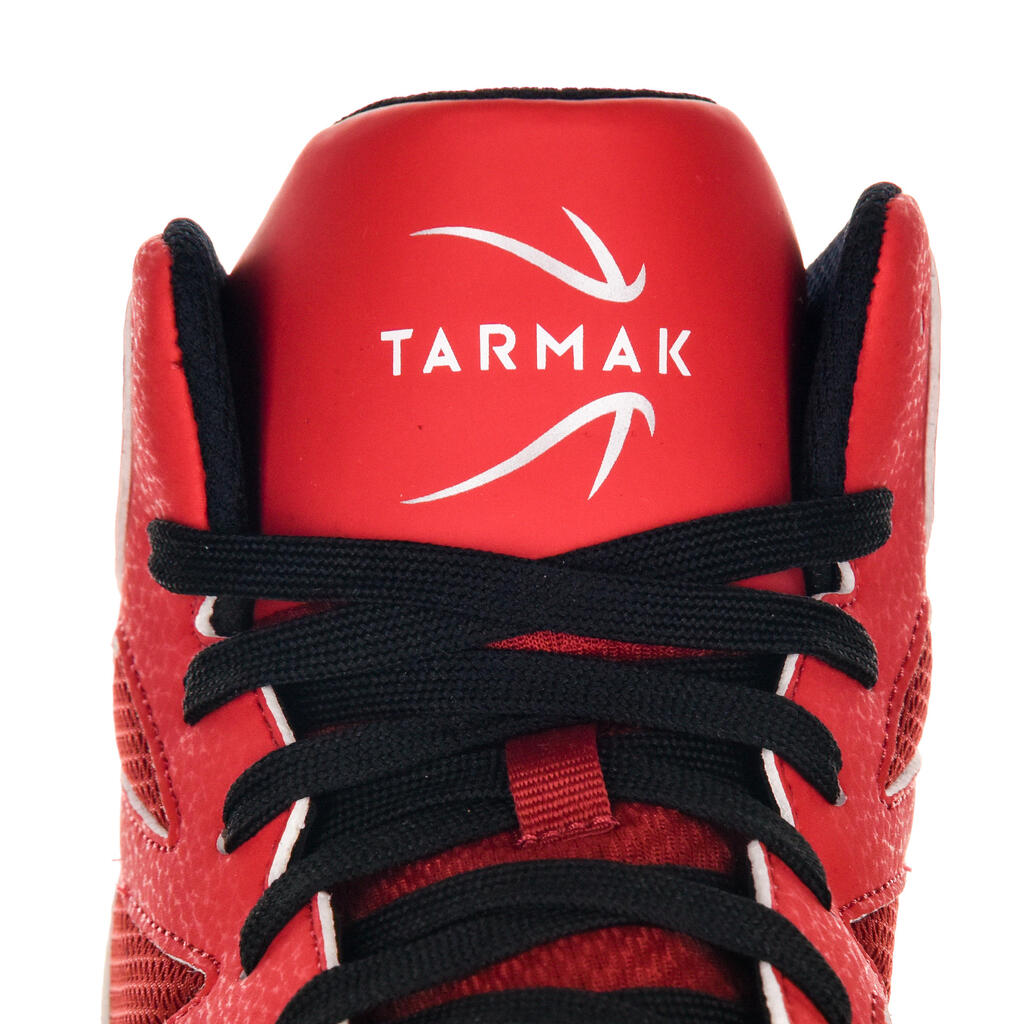 Basketballschuhe Shield 300 Fortgeschrittene Jungen/Mädchen rot/schwarz
