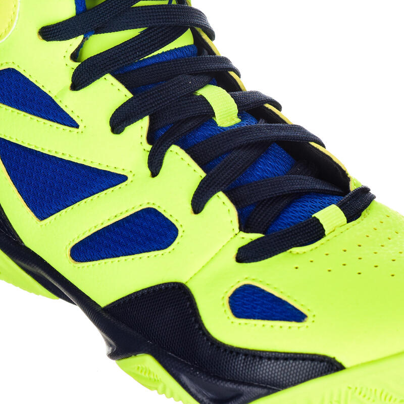 CHAUSSURES SHIELD 300 DE BASKETBALL GARCON/FILLE POUR CONFIRME JAUNE BLEU