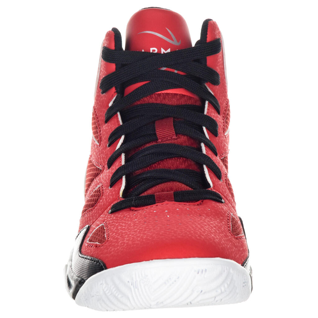 Basketballschuhe Shield 300 Fortgeschrittene Jungen/Mädchen rot/schwarz