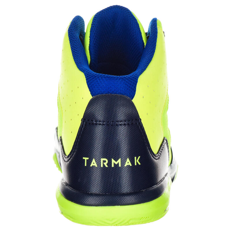 CHAUSSURES SHIELD 300 DE BASKETBALL GARCON/FILLE POUR CONFIRME JAUNE BLEU