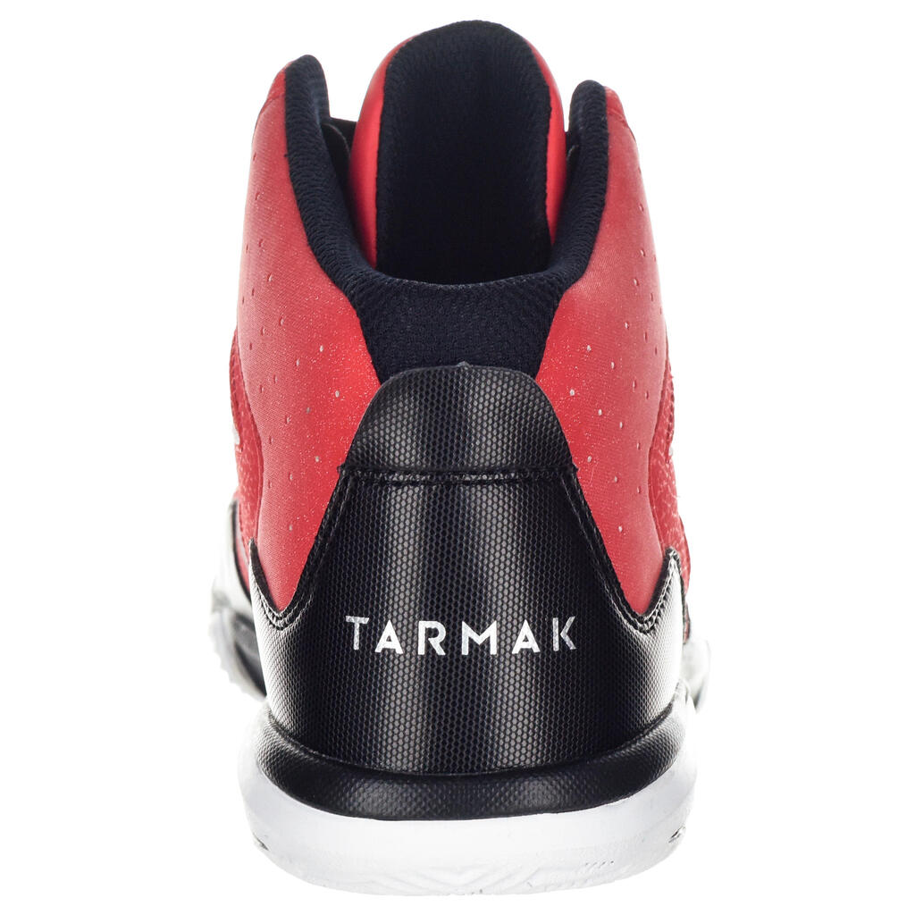 Basketballschuhe Shield 300 Fortgeschrittene Jungen/Mädchen rot/schwarz