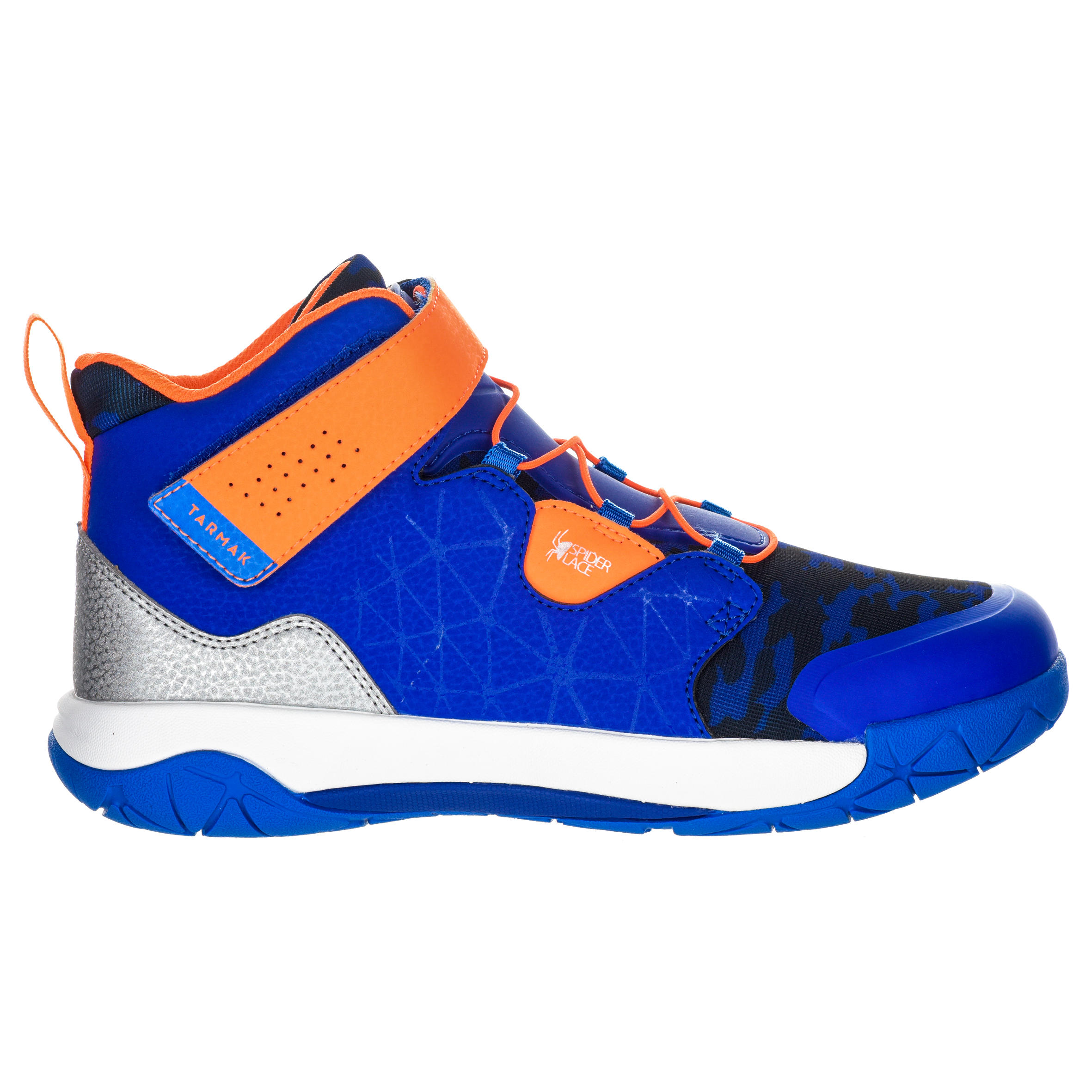 blue orange basketball shoes