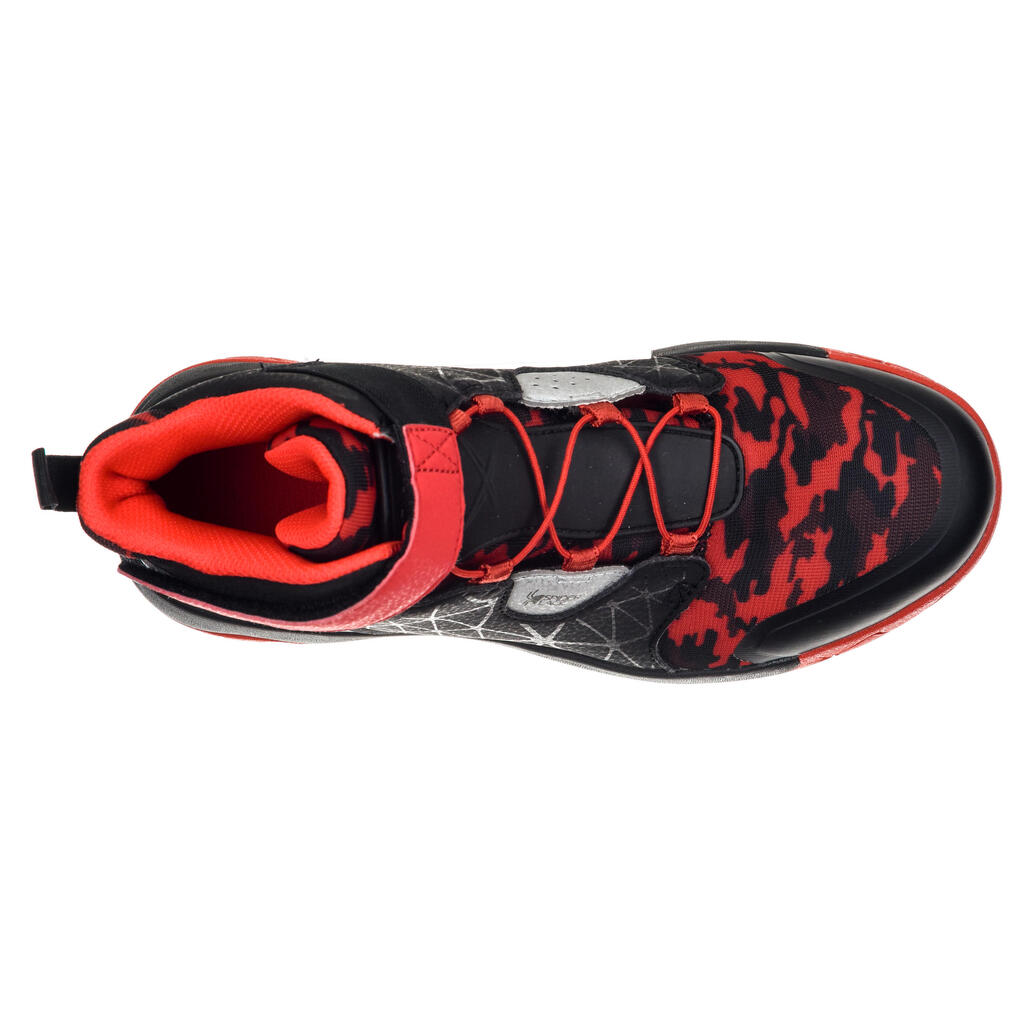Spider Lace Boys'/Girls' Intermediate Basketball Shoes - Black/Red