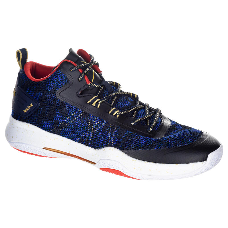 Basketballschuhe SC500 Mid Erwachsene Fortgeschrittene blau/rot