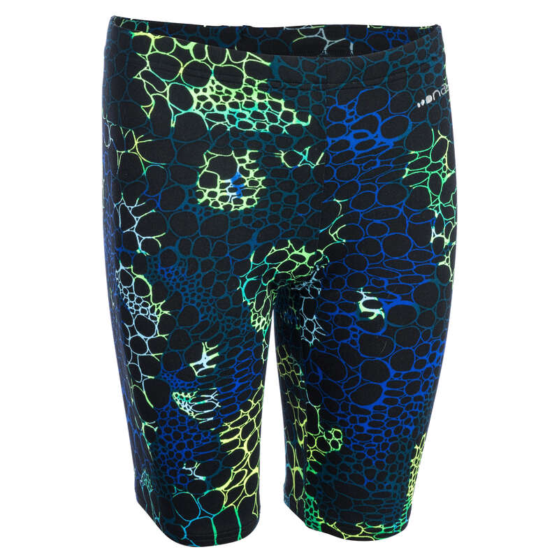 BOY'S SWIMSUITS Swimming - FIRST BOY'S JAMMER BLACK GREEN NABAIJI - Swimwear