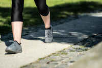 Chaussures marche urbaine femme PW 100 gris foncé