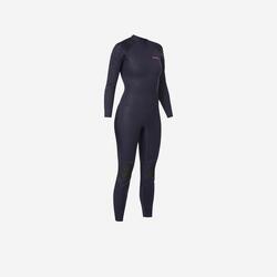 Traje Surf 100 Mujer Azul Marino Neopreno 2/2 mm Cremallera Espalda