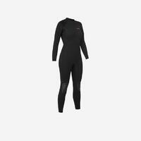 Combinaison SURF 100 Néoprène 4/3 mm noir glissière dos - Femmes