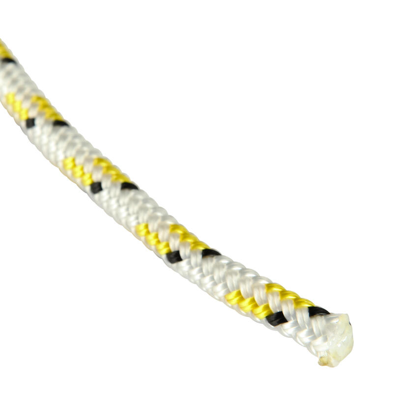 Cordage bateau Braidline 8mm x 10m blanc/jaune