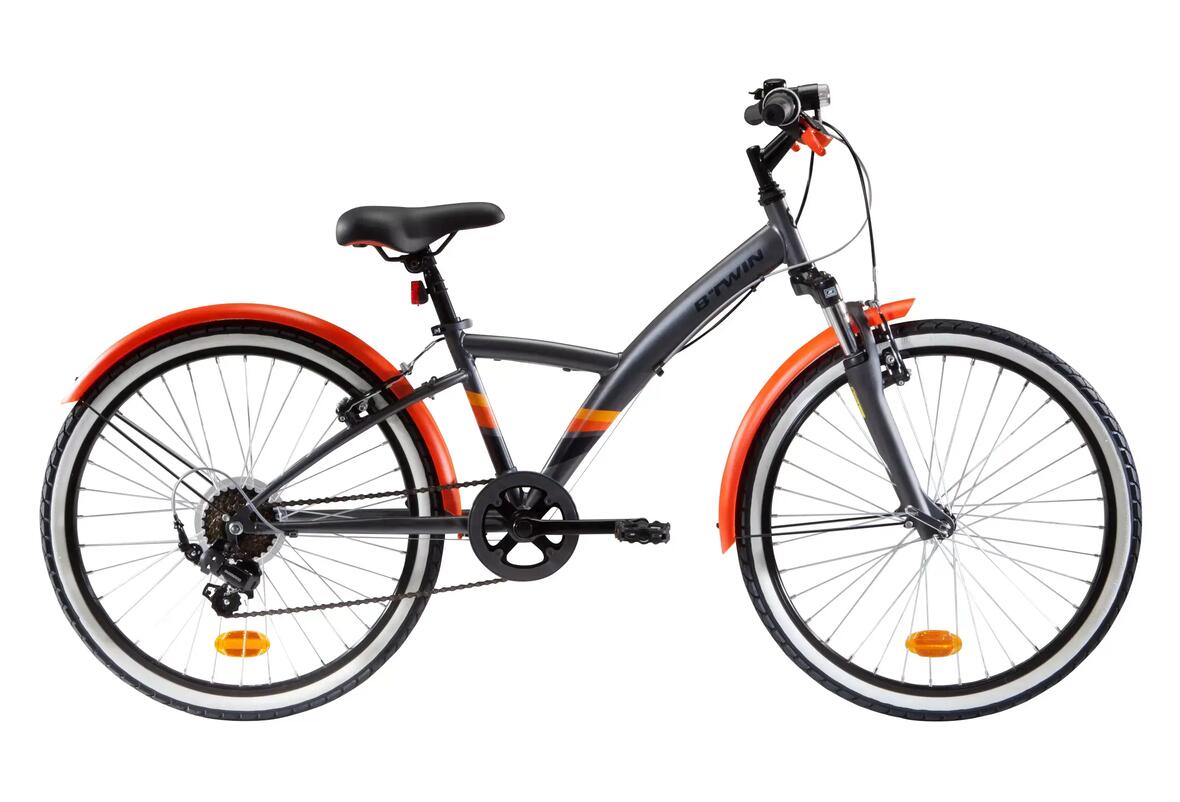 BICICLETA DE TREKKING_24_pouces_decathlon_gris_orange
