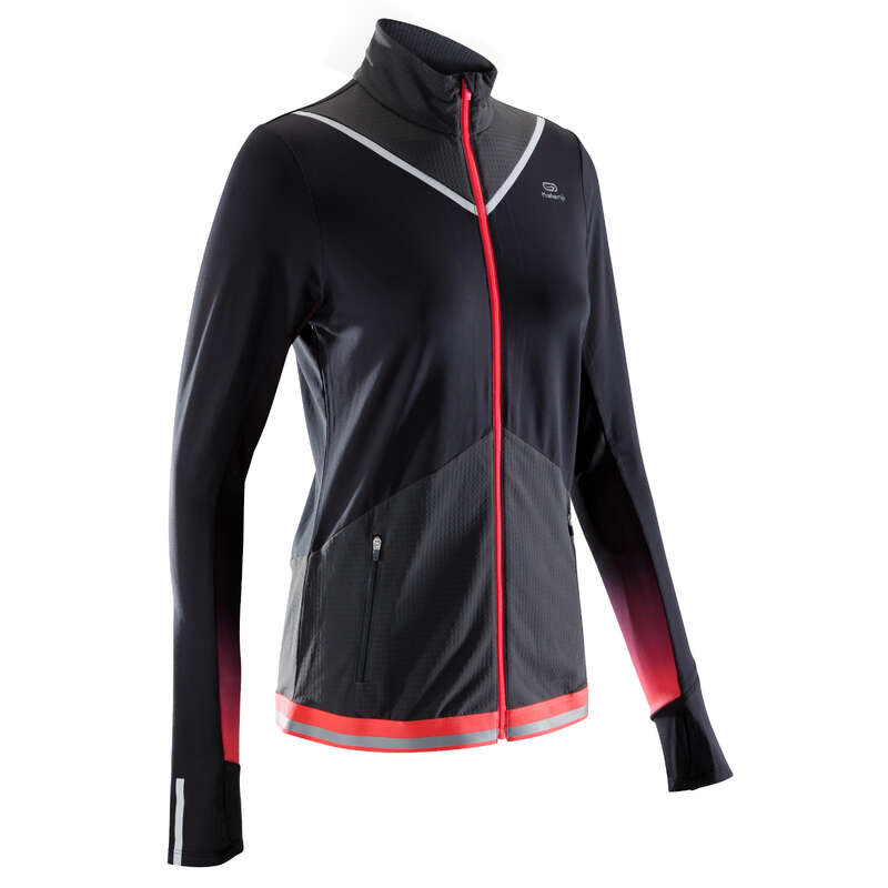 KIPRUN Kiprun Warm Women's Running Jacket Black Coral...