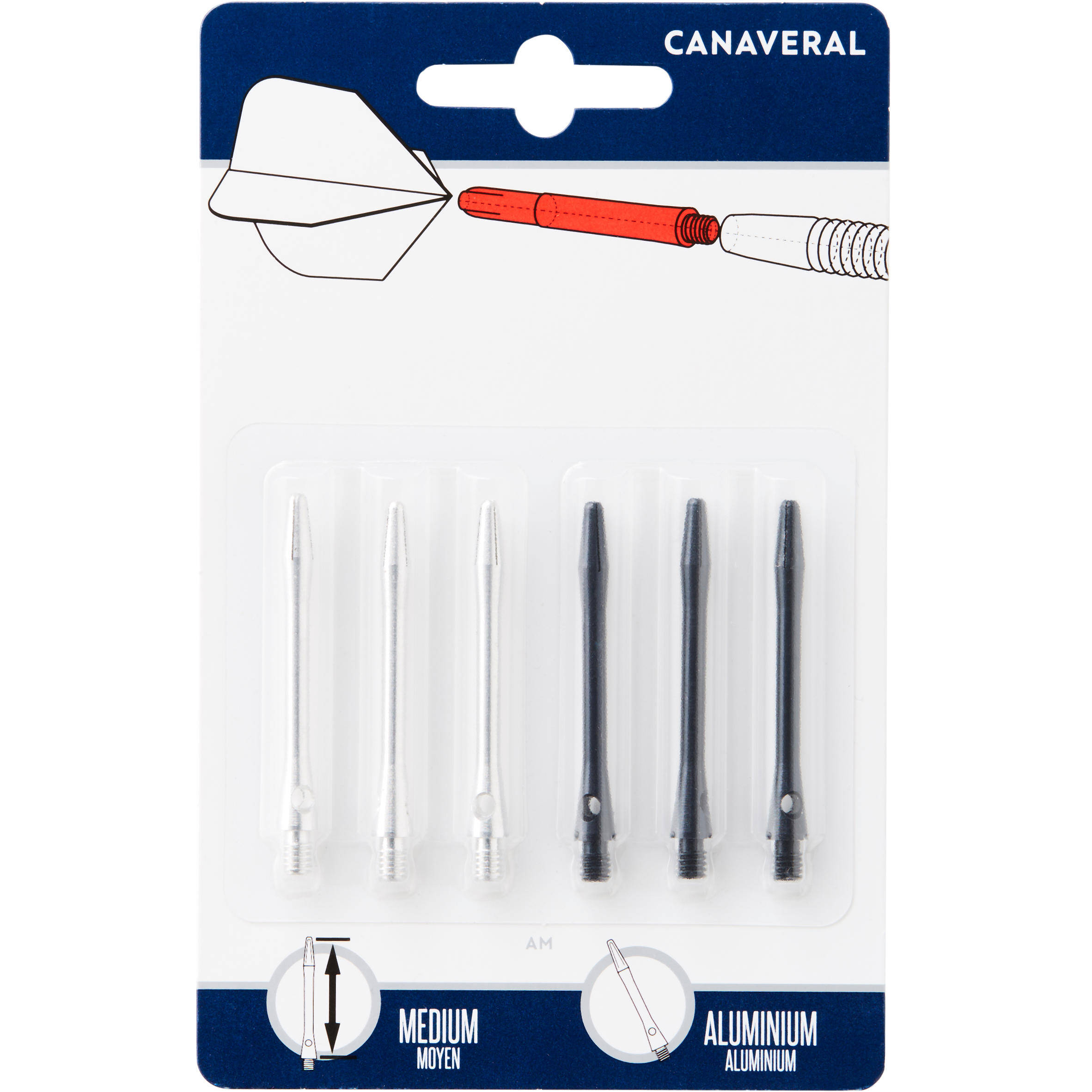 Darts Aluminium Shafts Medium Pack of 6 -  2