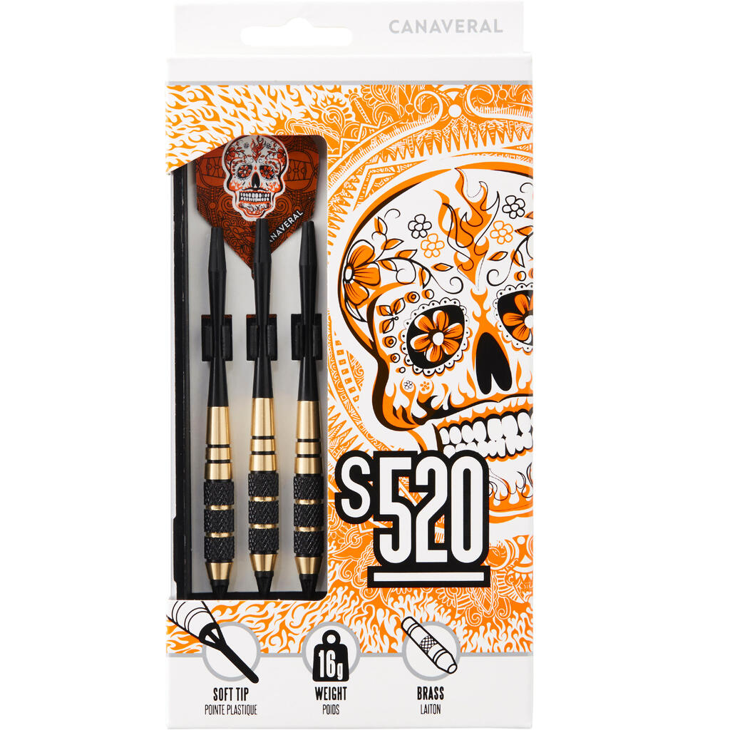 Dartpfeile S520 Softdart 3 Pfeile Kunststoffspitzen